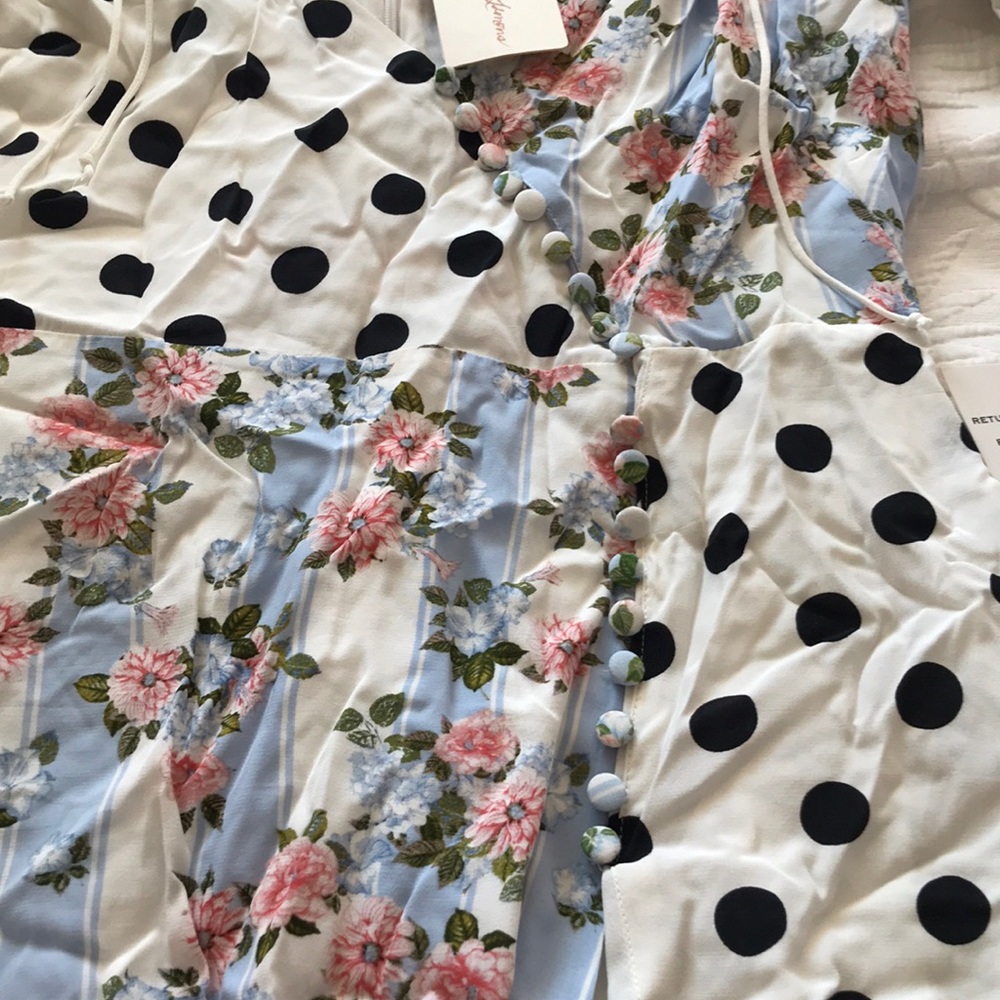 NWT For love & lemons Savannah Wrap Mini Dress - Picture 9 of 13